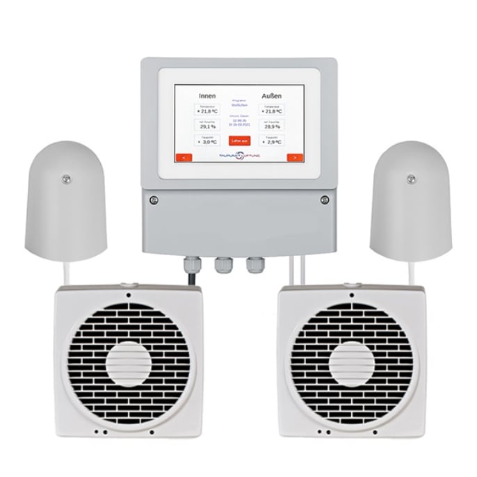 SMART-FLOW Taupunktlüftung - Kombipaket mit 2 kleinen Lüftern